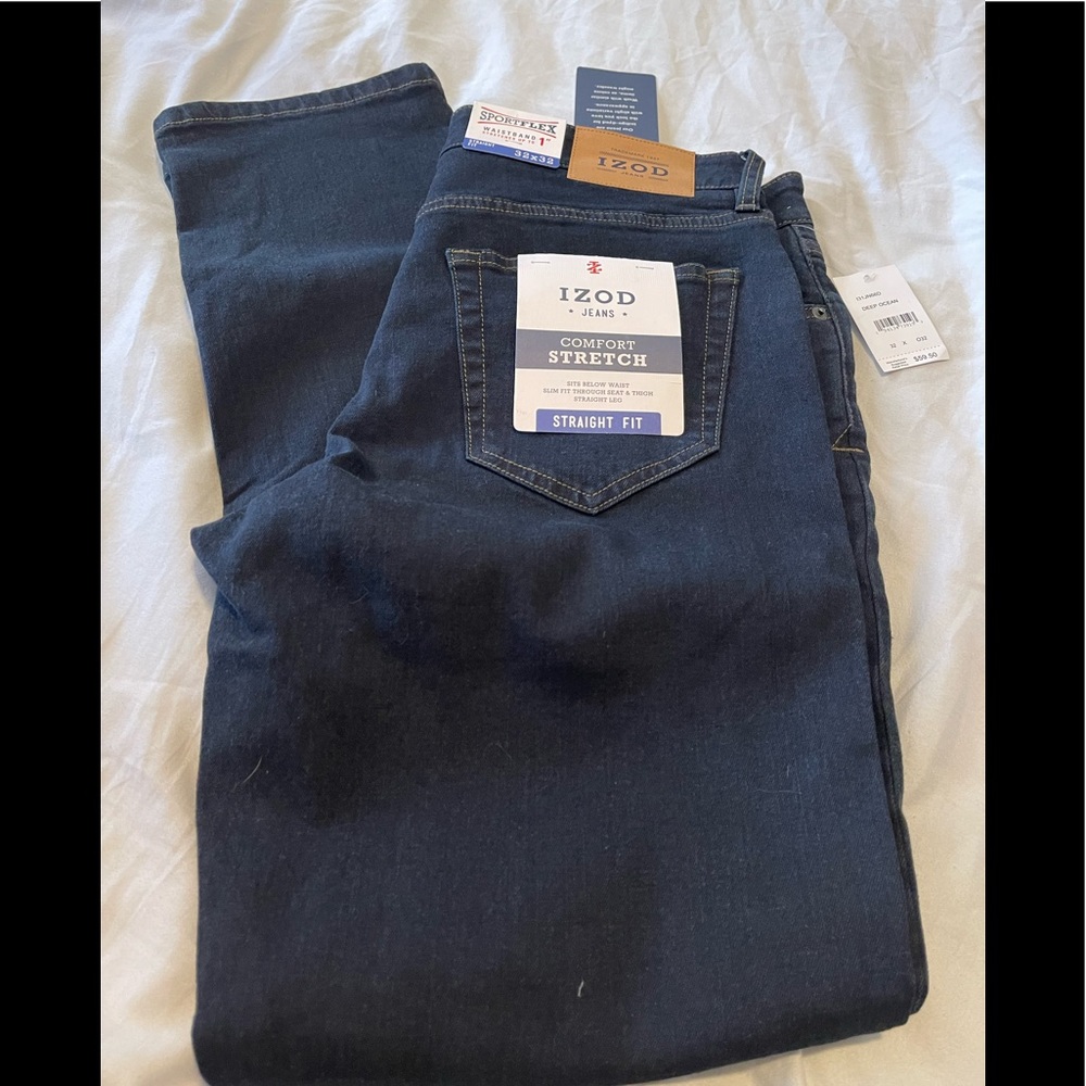 IZOD Stretch Denim jeans-Straight Fit NWT - Picture 2 of 8